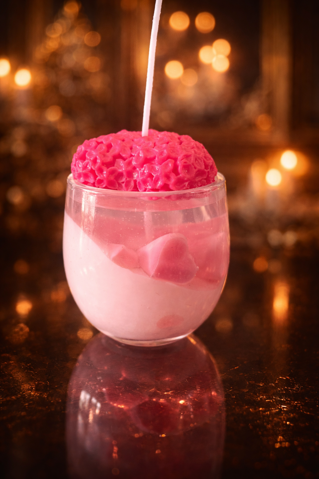 Vela aromática de cera y gel